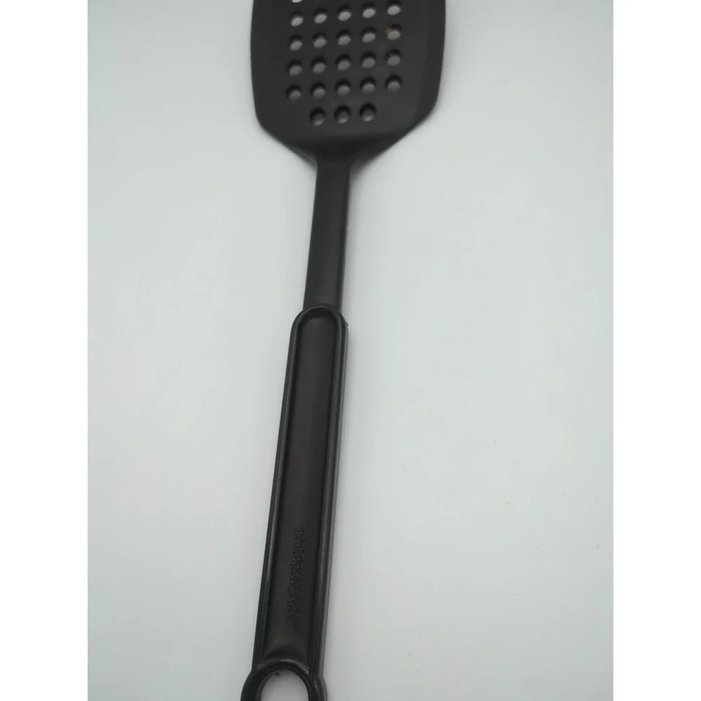 Vtg Farberware Black Nylon Spatula Flipper Heat Resistant‎ 400° F Made In USA